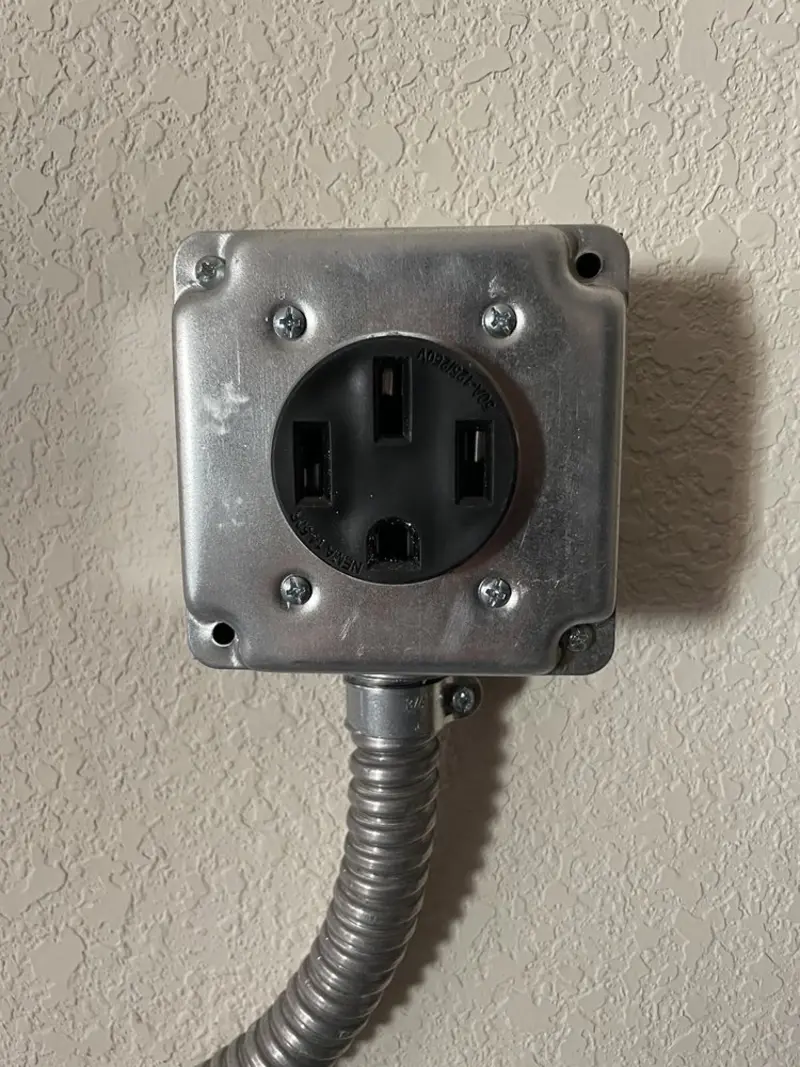 NEMA 14-50 outlet installed for Electrical Panel Upgrade in Courtland